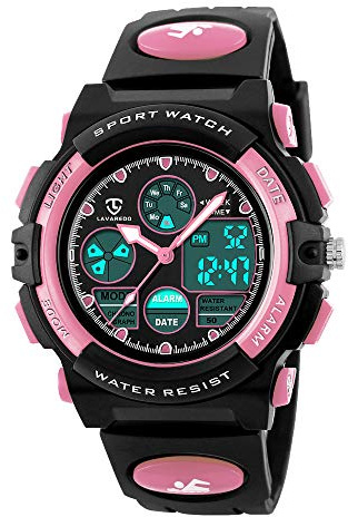 aswan watch Digitaluhr Kinder Mädchen Jungen mit Wecker,Stoppuhr,LED Licht,Datum-Sport Armbanduhr mit Silikonarmband