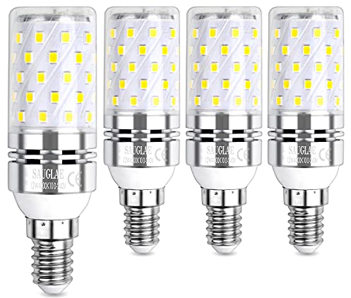SAUGLAE E14 LED Mais Leuchtmittel 12W, Entspricht 100W Glühbirnen, 4000K Neutralweiß, 1450lm, Kleine Edison Schraube LED Birne, 4-Pack