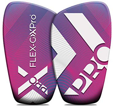 SOXPro Flex-GXPro - Flexibler Schienbeinschoner - maximaler Schutz +20% - Ultraleicht 55 Gramm - Farbe Fuchsia - Größe M, Rosa