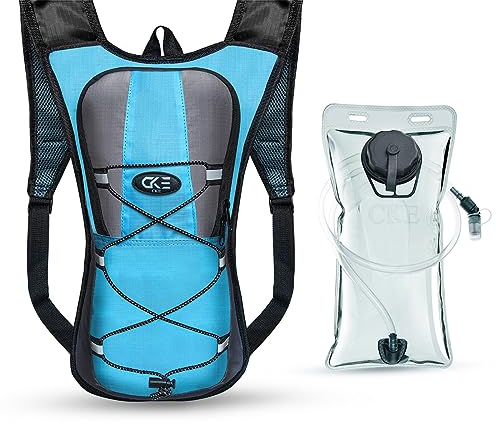 Trinkrucksack mit 2L Trinkblase Camelback Wasserrucksack für Männer Frauen Kinder zum Wandern Laufen Radfahren Skifahren Camping