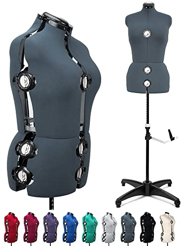 Mannequin-Kleid mit 13 Zifferblättern, weiblicher Stoff, verstellbar, für Näharbeiten, mit Tri-Pod-Ständer, bis zu 177,8 cm Schulterhöhe (groß)