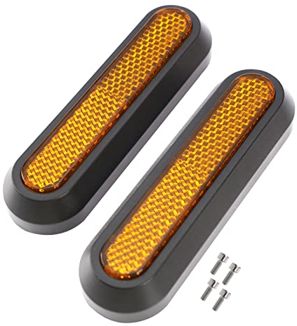 ECSiNG 2 Stück hintere Seitenradabdeckung Reflektor Schutzaufkleber Ersatz Kompatibel mit Xiaomi M365 Essential 1S Pro Pro 2 Elektroroller – Ersatzteile für E-Scooter