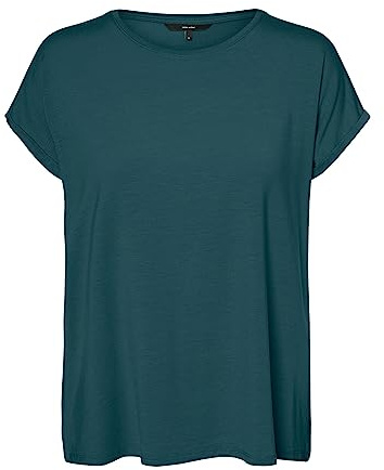 VERO MODA Damen Shirt Bluse mit Loch Muster und Kurzen Flügelärmeln