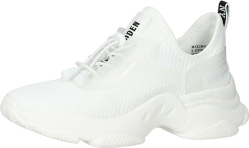 Steve Madden Damen Sneaker Low Match weiß/schwarz 42