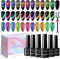 SUPWEE Cat Eye UV Gel Nagellack 12 Farben 9D Chamäleon Holografisch Gel Nagellack Set mit Magnetstiften Katzenaugen Magnetisch Maniküre Nail Art Salon Gellack