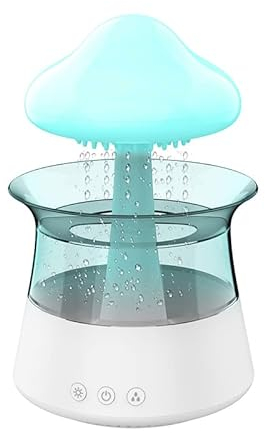 Tidyard rain cloud humidifier,7 Farben LED luftbefeuchter schlafzimmer mit Fernbedienung für Wohnzimmer, Schlafzimmer oder Büro(Brown)