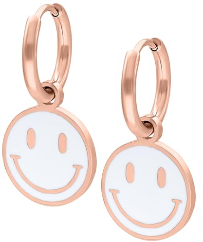 Wildcat Little White Smiley Hoops Roségold onesize