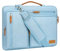 MOSISO 360 Schütz Laptoptasche 16 Zoll, 15-15,6 Zoll Umhängetasche Kompatibel mit MacBook Pro 16, HP, Dell, Lenovo, Asus, Seite Offen Schultertasche mit 4 Reißverschlusstaschen&Griff, Luft Blau