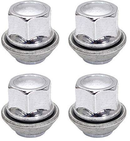Radbolzen,Radschraube 4 Stücke M12x1.5 Ersatzrad Muttern Legierung 19mm Passend für Ford C-Max Cortina Fokus Chrom