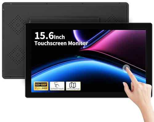 Showscren Touch Screen Monitor 15.6 Inch Multi-Touch Industrial Monitor 1920 * 1080 | HDMI & USB Embedded Touchscreen Monitor for Device POI/POS/Kiosk/Automation, Built-in Speakers, VESA