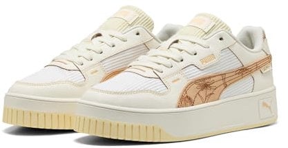 PUMA Femme Carina Street LUX Crafted Flowers Basket, Warm White-Almost Apricot, 38 EU