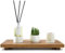 Zurklulu Acacia Wood Riser Pedestal Stand for Displaying Plants, Cosmetics, Candles, Jewelry - Ideal for Kitchen, Bathroom, Bedroom - Wooden Tray, Decor (L:16x8x1.57)