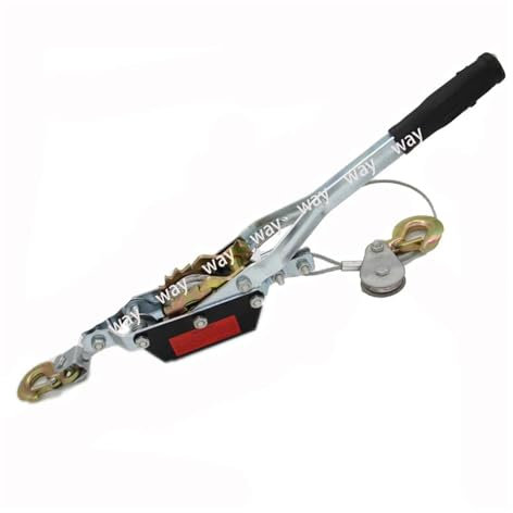 Anhängerwinde, Kettenzug mit Hebelzug, 2T Haken-Kabelabzieher, Anti-Umkehr-Bremsschnalle, Drahtspanner, Doppelhaken-Liner-Handwindenabzieher for Gartenboot-Spot für industrielle Umgebungen und berufli