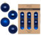 Bolas de Navidad de cristal, 8 cm, 12 unidades, mate y brillante, para Navidad, color azul real
