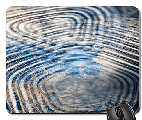 Mouse Pad Mat, Vibrations Interference Wave Concentric Gaming Mousepad Non-Slip Mouse Pad Soft Keyboard Mat For Office Pc Studying 25X30Cm