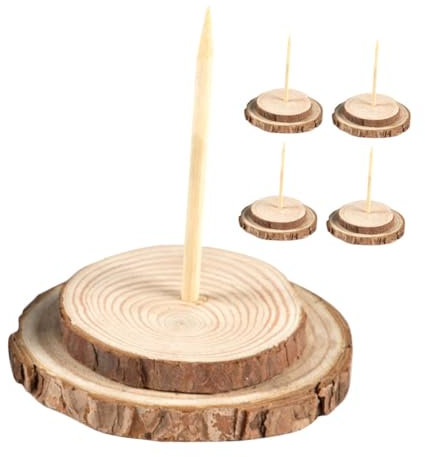Cabilock Soporte De Madera Natural 5 Pcs Base para Árboles De Navidad Estable y Fácil De Montar