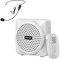 KASOHQEE 2-in-1 Voice Amplifier with Wireless Lavalier Microphone,Wired Microphone Headset,Omnidirectional Condenser Recording Mic for Teacher, Streaming,Classroom,Speech,ect (White)
