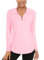 Long Sleeve T Shirts Women's Golf & Sports Tops for Ladies - UK Casual & Workout Running Tops - Light Pink