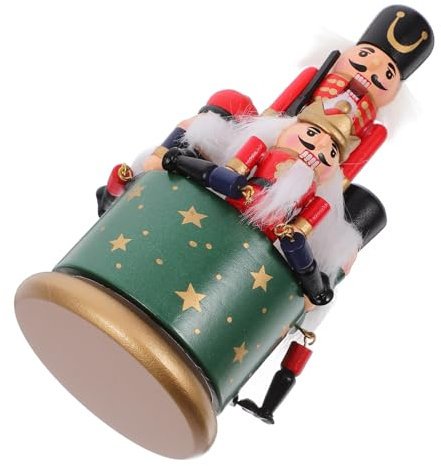 CANIGHT Adorno Musical De Forma De Nutcracker para Decoración Navideña Verde Caja De para y