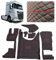 LKW-Fußmatten kompatibel zu DAF XG 2022+ Fussmatte (Stoff schwarz, Faden rot)