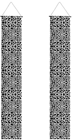 Veranda Banner WZYWHJ Kuhfell Druck Muster Dekor Wandbehang Banner Türschild für Outdoor Indoor Yard Party 30,5 x 180,9 cm
