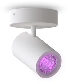 CALEX Smart Deckenspot, 1-flammig, Rund, inkl. GU10-Spot, dimmbar, Weiß | Ausrichtbares Akzentlicht für Küche, Wohnzimmer oder Büro - Farben, Routinen und Timer per Smart App einstellen