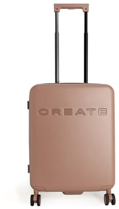 CREATE / Luggage Studio/Faltbarer Polykarbonat-Hartschalenkoffer Mokka / 39x23x54cm / TSA-Vorhängeschloss, 4 multidirektionale Doppelrollen, Innenorganizer, Starke und langlebige Materialien