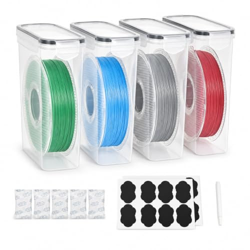 Filament Storage Box for 3D Printer, Pack Filaments Container | Moisture & Dust Resistant Filament Storage Case for 3D Printing Filament, Portable Sealed Storage (4.0L)