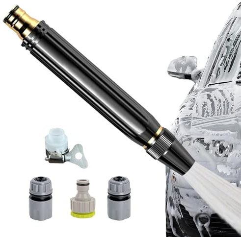 High Pressure Water Hose Nozzle - 15CM High Pressure Hose Nozzle | Heavy Duty Handheld Adjustable Spray Patterns Sprinkler | Pressures Nozzlse For Garden Hoses | For Lawn Yard Outdoor Outside Home Hou