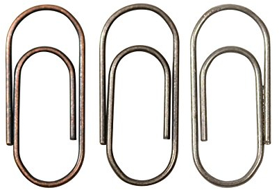 Advantus Idea-Ology Mini Bürokklammern, Nickel/Messing/Kupfer antik