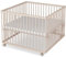 Sämann Laufstall Baby 100x100 cm mit Matratze | TÜV geprüft 2023 | stufenlos höhenverstellbar | Laufgitter Premium | Babybett aus Holz | Krabbelgitter natur