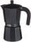 MONIX Vitro Noir Cafetera Italiana de aluminio 9 tazas, Apta para todo tipo de cocinas salvo inducción, color negro
