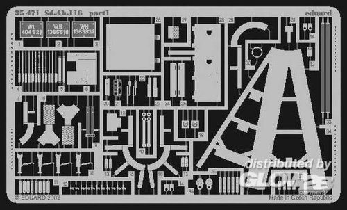 Eduard Accessories 35471 Modellbauzubehör 18t Zugkraftwagen Famo mit Tiefladeanhg. für Pz.Kpfw.Sd.Ah.116 Fotoätzsatz