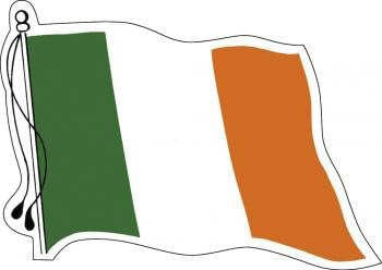 HSK Aufkleber Autoaufkleber Länderfahne wehend - Ireland - Irland - 301322 - Gr. ca. 95mm x 70mm