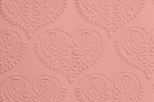 FMM Embossed Patterned Impression Icing Rolling Pin 16.5cm x 1.2cm PAISLEY HEART