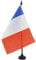 AZ FLAG - Drapeau De Table France 21x14 cm - Petit Drapeau Français De Bureau 100% Polyester Avec Hampe De 25cm Et Socle En Plastique Noir