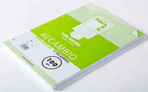 Pacsa 21050 - Bloc de recambio (anillas, A4, 100 hojas)