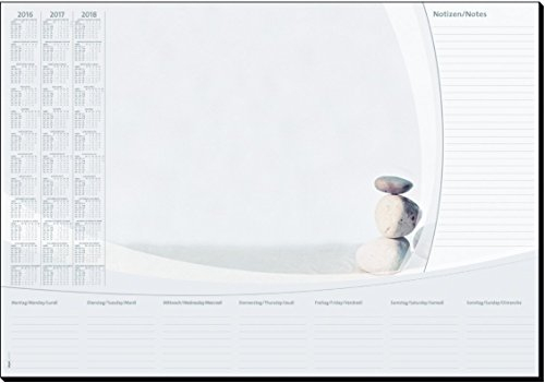 3er Pack Sigel HO370 Papier-Schreibunterlage mit 3-Jahres-Kalender und Wochenplan, 59,5 x 41 cm, 30 Blatt (3, 59,5 x 41 cm)
