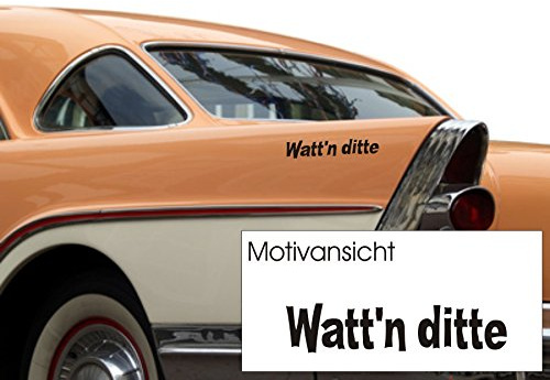 blattwerk-design Watt'n Ditte Berliner Sprüche,Kfz-Aufkleber, Berlin, Mundart, Berliner Jargon, Spruch, Humor (M010 Weiß, 200 mm x 45 mm)