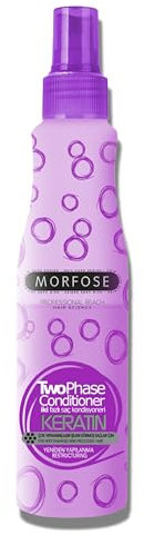 Morfose Keratin 2-Phasen Leave-In Conditioner Spray 220ml – Haarpflegespülung - Haarpflege bei Haarschäden – repariert, stärkt & schützt geschädigtes Haar ohne Ausspülen