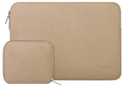 MOSISO Laptop Hülle Tasche 13,3 Zoll,13-13,3 Zoll Laptophülle Kompatibel mit MacBook Air/Pro 13/ Pro 14 Zoll M4 M3 M2 M1,HP Dell ASUS Lenovo Notebook,Neopren Sleeve mit Klein Fall,Aprikose
