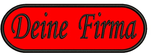 smartoutdoor Rechteckiger Aufnäher Rec3 mit stark abgerundeten Ecken - für Deinen Wunschtext - viele Farben und Größen zur Auswahl - 12x4cm - personalisiert