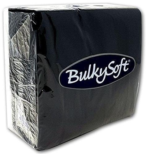 Paper Serviettes Soft Napkins 33x33cm 2PLY BulkySoft Solid Colours Choose Colours (Black, 100)