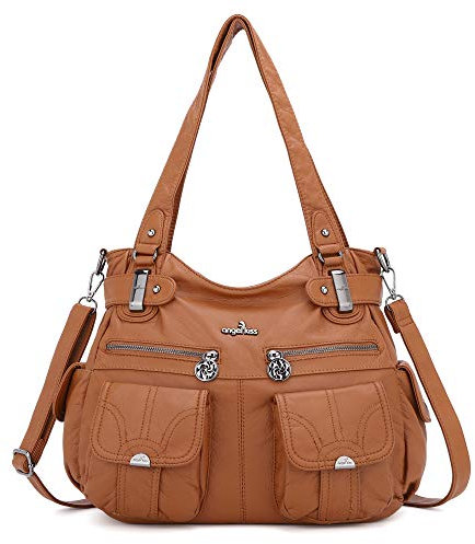 Angelkiss Cuir Sac à Main Désign/Epaule/Bandoulière/Large Capacité 8 Petites Poches Pour Filles/Femmes 5739