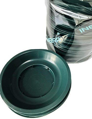 INERRA Pop Bowls - Green Round Plastic Florist Dishes for Foam Cylinders (Pack of 5)