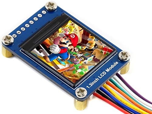 waveshare Módulo de pantalla LCD de 1.3 pulgadas, pantalla IPS de 240 x 240, resolución HD con controlador integrado que se comunica a través de interfaz SPI RGB, pantalla a color 65K