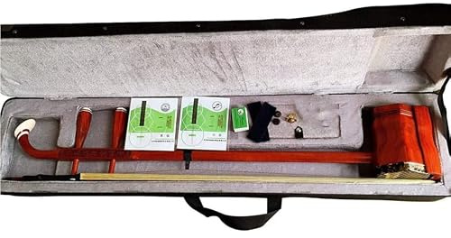 Landtom Handgefertigtes chinesisches Erhu, 2-saitiges | Anfängerfreundliches Design, komplettes Zubehör-Set, professionelles Hardcase, Englisches Lehrbuch
