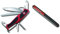 Victorinox Ranger Grip 79 Couteau de Poche Suisse, Multitool, 12 Fonctions, Lame Fixe, Ouverture Une Main, Rouge/Noir & Aiguisoir Double pour Couteaux, Swiss Made, Portable, Noir/Rouge