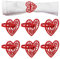 FEPITO 6Pcs Valentinstag Herz Serviettenringe Aushöhlen Rot Herz Serviettenringe Tischdekoration Herz Serviettenhalter für Valentinstag Party, Hochzeit, Jubiläum