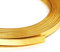 Cheriswelry 5 rollos de alambre de aluminio plano de 5 mm, calibre 18, alambre de metal dorado flexible para manualidades, joyería y manualidades, aproximadamente 6.5 pies/rollo